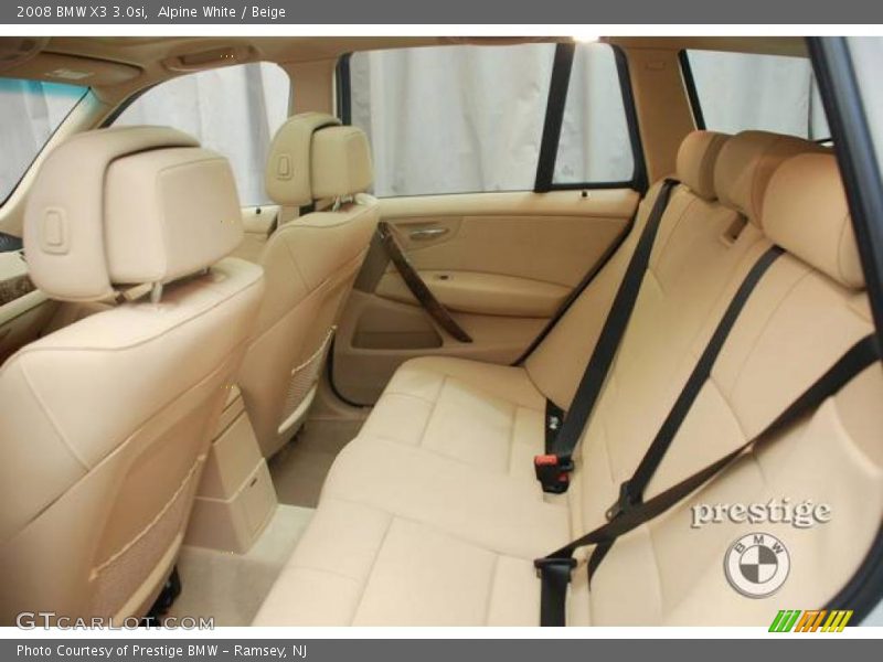 Alpine White / Beige 2008 BMW X3 3.0si