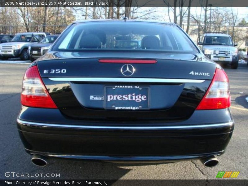 Black / Black 2008 Mercedes-Benz E 350 4Matic Sedan