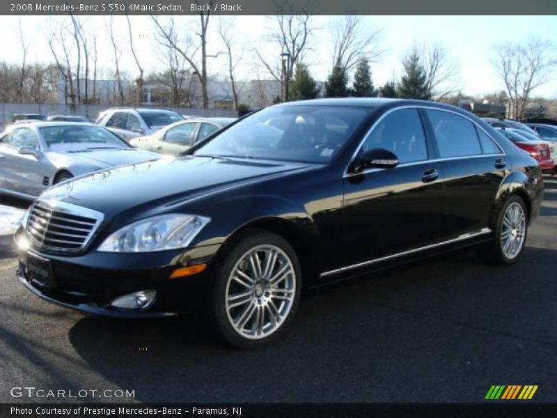Black / Black 2008 Mercedes-Benz S 550 4Matic Sedan