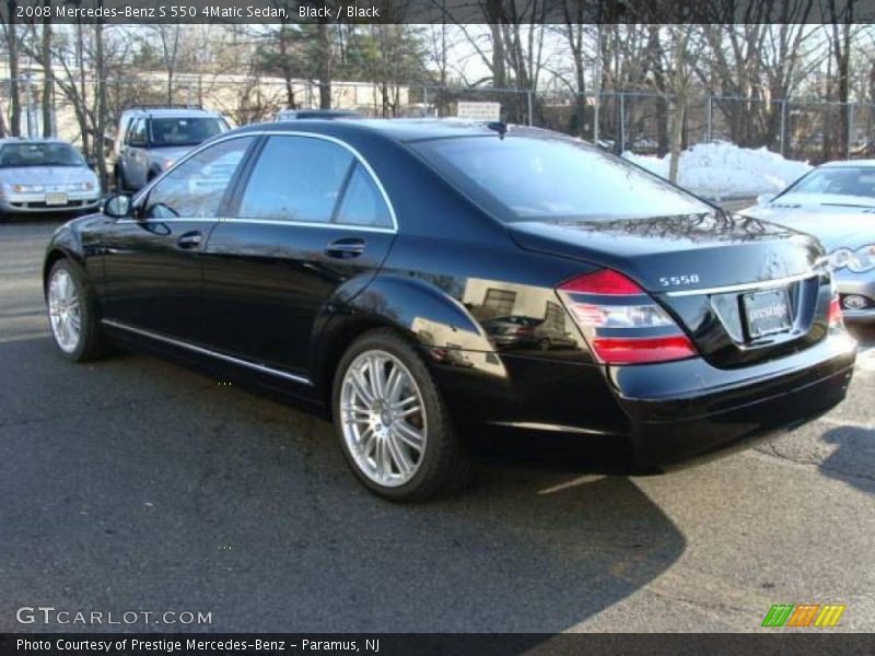 Black / Black 2008 Mercedes-Benz S 550 4Matic Sedan