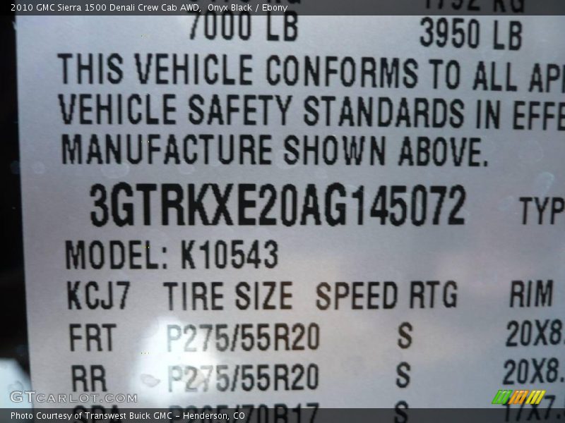 Onyx Black / Ebony 2010 GMC Sierra 1500 Denali Crew Cab AWD