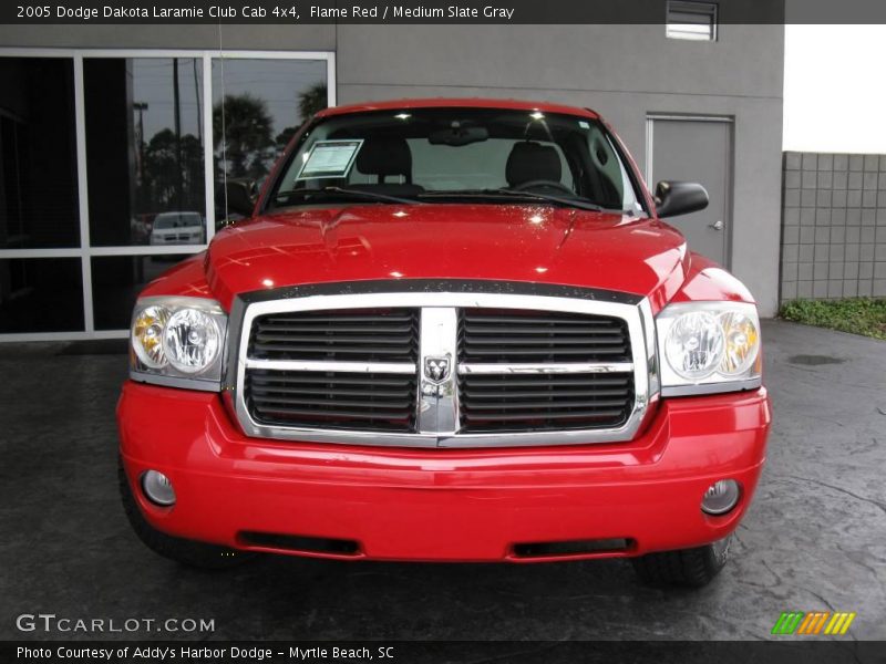 Flame Red / Medium Slate Gray 2005 Dodge Dakota Laramie Club Cab 4x4