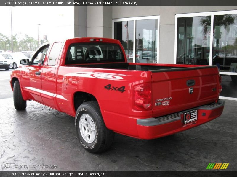 Flame Red / Medium Slate Gray 2005 Dodge Dakota Laramie Club Cab 4x4