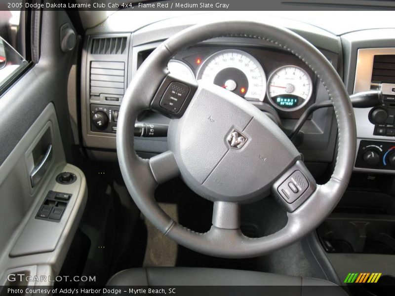 Flame Red / Medium Slate Gray 2005 Dodge Dakota Laramie Club Cab 4x4