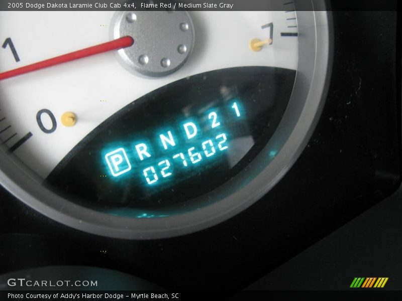 Flame Red / Medium Slate Gray 2005 Dodge Dakota Laramie Club Cab 4x4