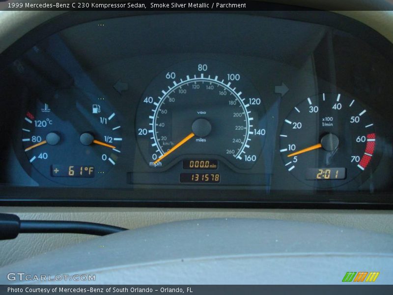 Smoke Silver Metallic / Parchment 1999 Mercedes-Benz C 230 Kompressor Sedan