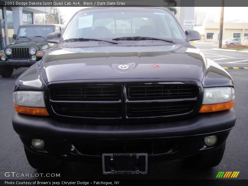 Black / Dark Slate Gray 2001 Dodge Dakota Sport Quad Cab 4x4