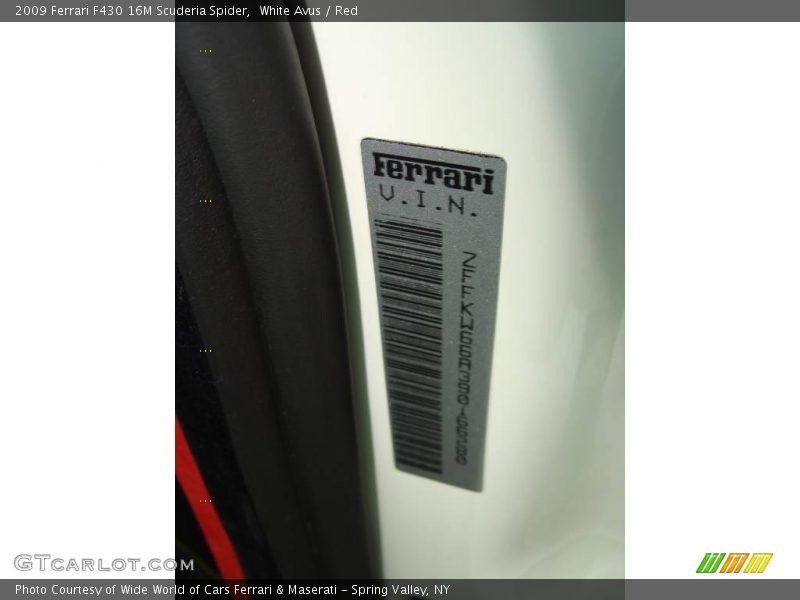 White Avus / Red 2009 Ferrari F430 16M Scuderia Spider