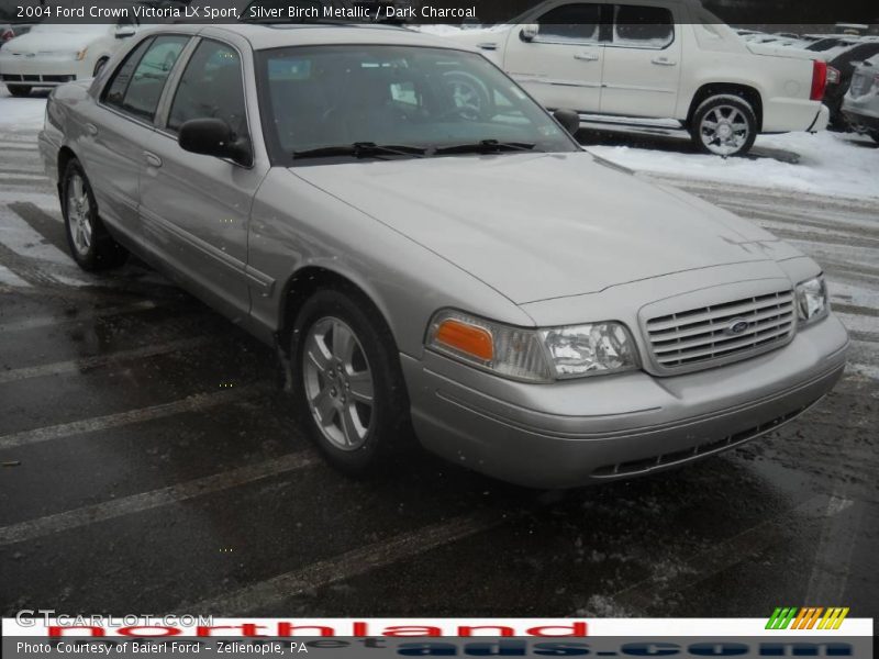 Silver Birch Metallic / Dark Charcoal 2004 Ford Crown Victoria LX Sport