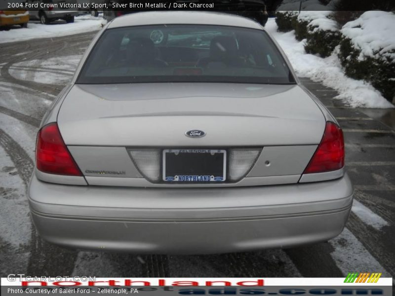 Silver Birch Metallic / Dark Charcoal 2004 Ford Crown Victoria LX Sport