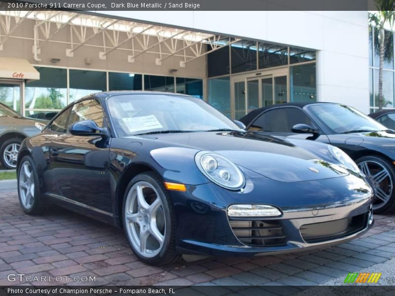 Dark Blue Metallic / Sand Beige 2010 Porsche 911 Carrera Coupe