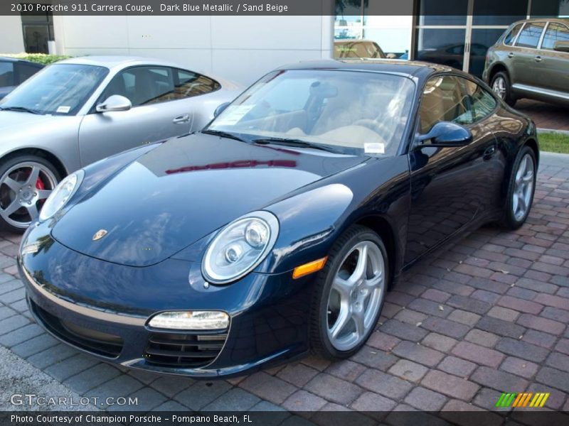 Dark Blue Metallic / Sand Beige 2010 Porsche 911 Carrera Coupe