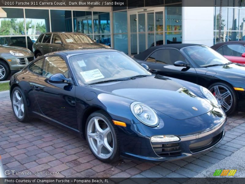 Dark Blue Metallic / Sand Beige 2010 Porsche 911 Carrera Coupe