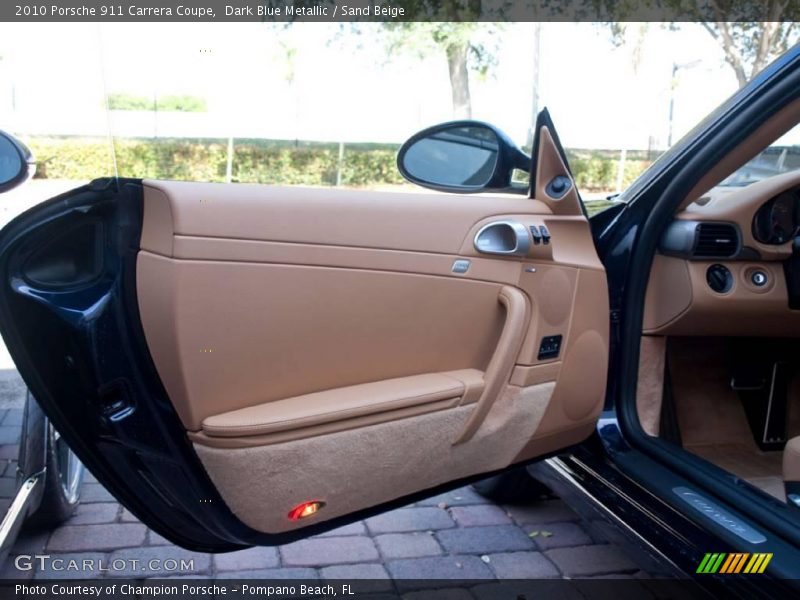 Dark Blue Metallic / Sand Beige 2010 Porsche 911 Carrera Coupe