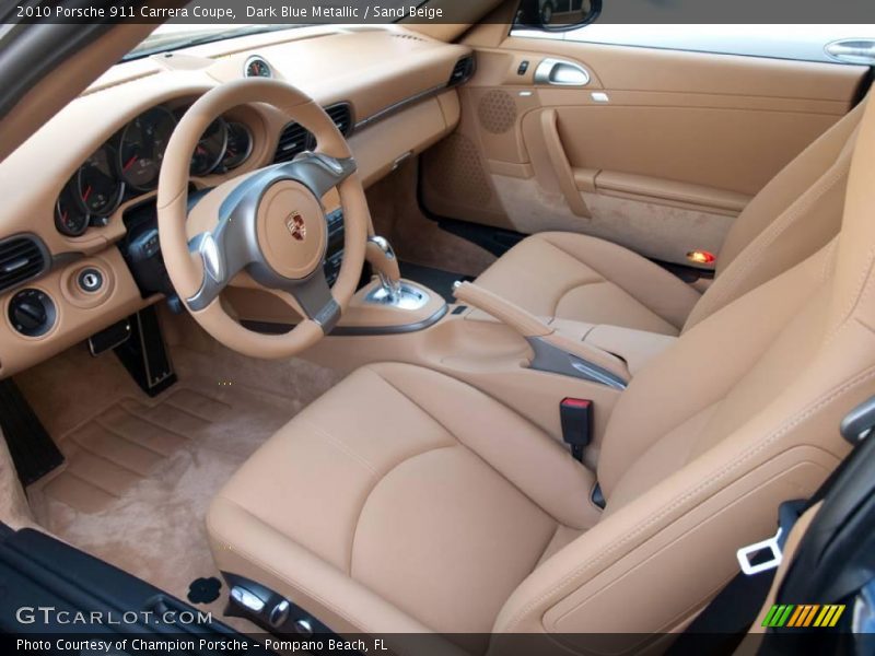 Dark Blue Metallic / Sand Beige 2010 Porsche 911 Carrera Coupe