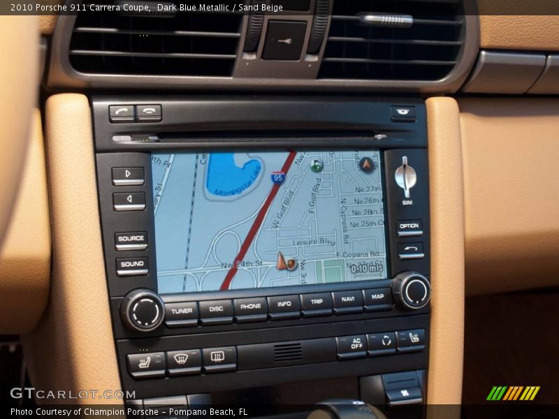 Dark Blue Metallic / Sand Beige 2010 Porsche 911 Carrera Coupe