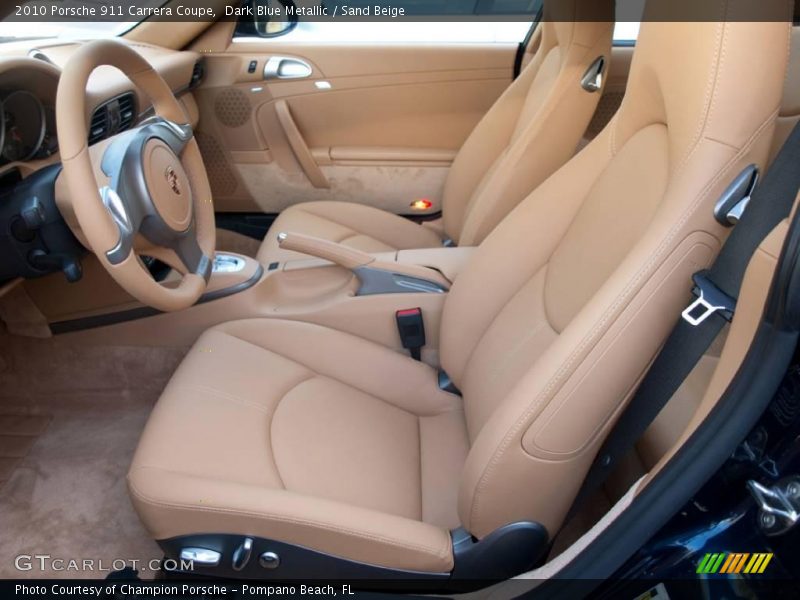 Dark Blue Metallic / Sand Beige 2010 Porsche 911 Carrera Coupe