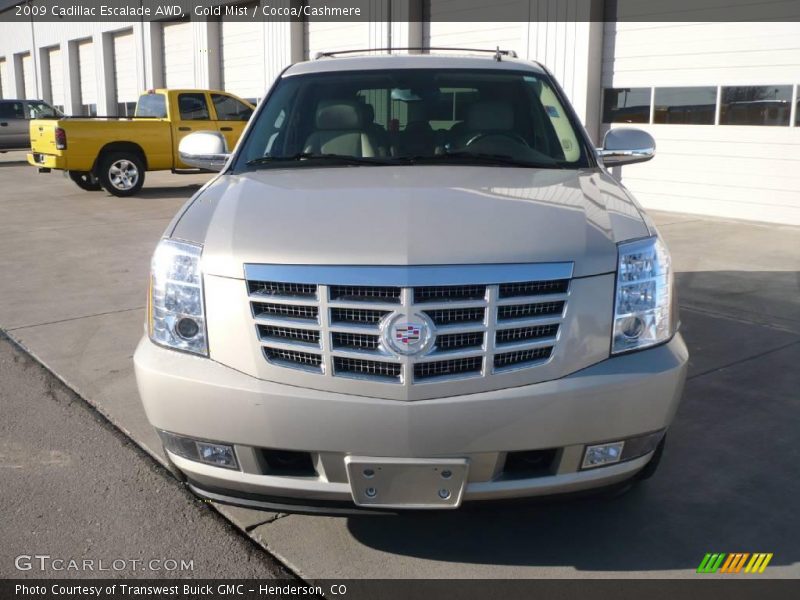 Gold Mist / Cocoa/Cashmere 2009 Cadillac Escalade AWD