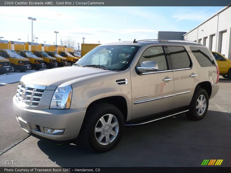 Gold Mist / Cocoa/Cashmere 2009 Cadillac Escalade AWD