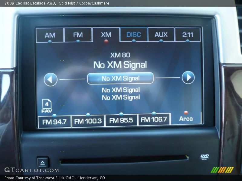 Gold Mist / Cocoa/Cashmere 2009 Cadillac Escalade AWD