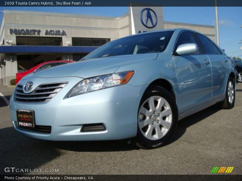 Sky Blue Pearl / Ash 2009 Toyota Camry Hybrid
