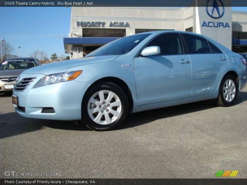 Sky Blue Pearl / Ash 2009 Toyota Camry Hybrid