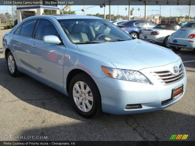 Sky Blue Pearl / Ash 2009 Toyota Camry Hybrid