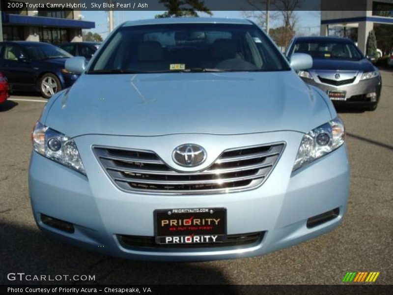 Sky Blue Pearl / Ash 2009 Toyota Camry Hybrid