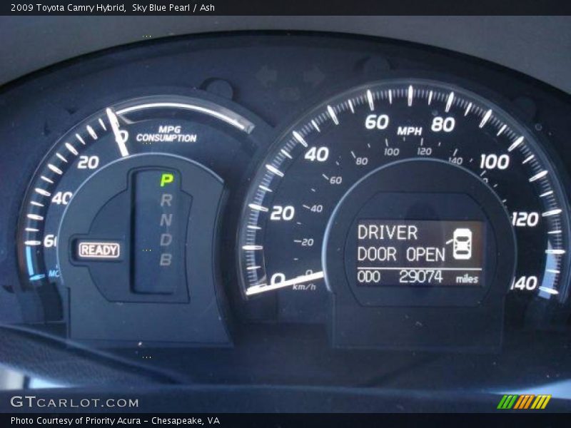 Sky Blue Pearl / Ash 2009 Toyota Camry Hybrid