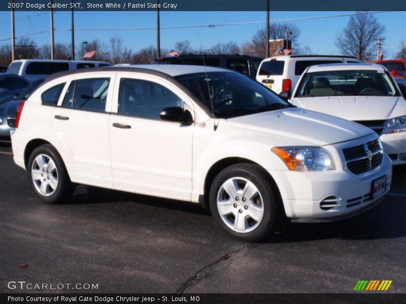 Stone White / Pastel Slate Gray 2007 Dodge Caliber SXT
