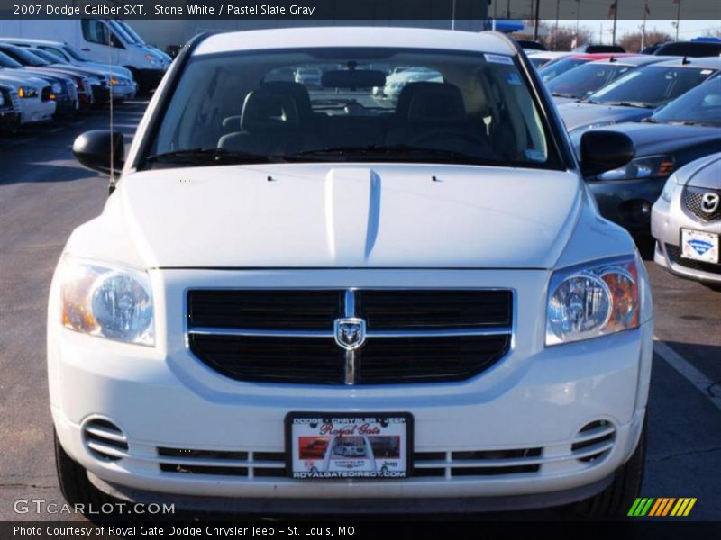 Stone White / Pastel Slate Gray 2007 Dodge Caliber SXT