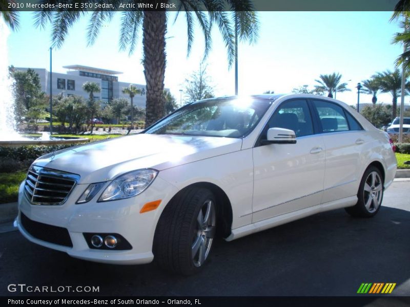 Arctic White / Black 2010 Mercedes-Benz E 350 Sedan