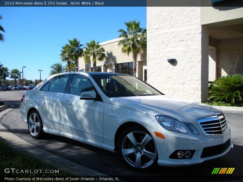 Arctic White / Black 2010 Mercedes-Benz E 350 Sedan