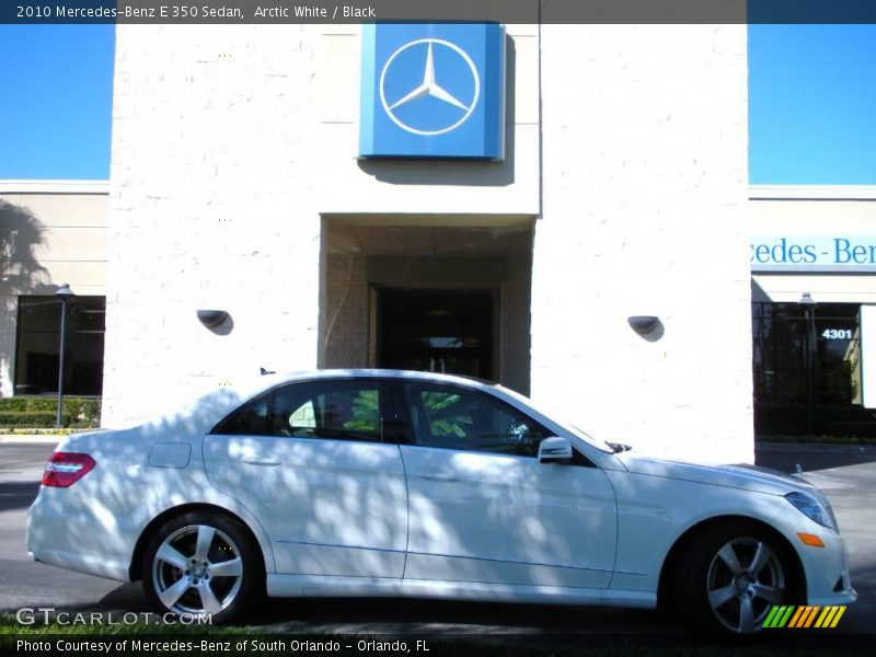 Arctic White / Black 2010 Mercedes-Benz E 350 Sedan