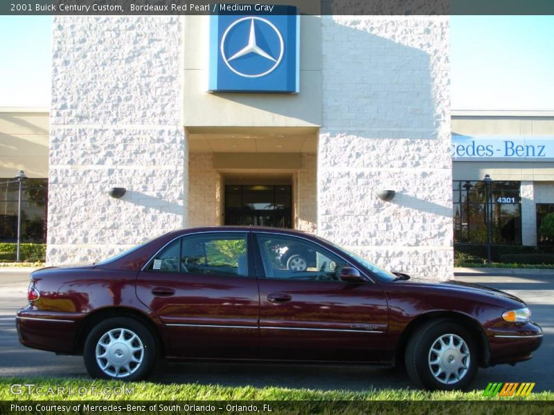 Bordeaux Red Pearl / Medium Gray 2001 Buick Century Custom