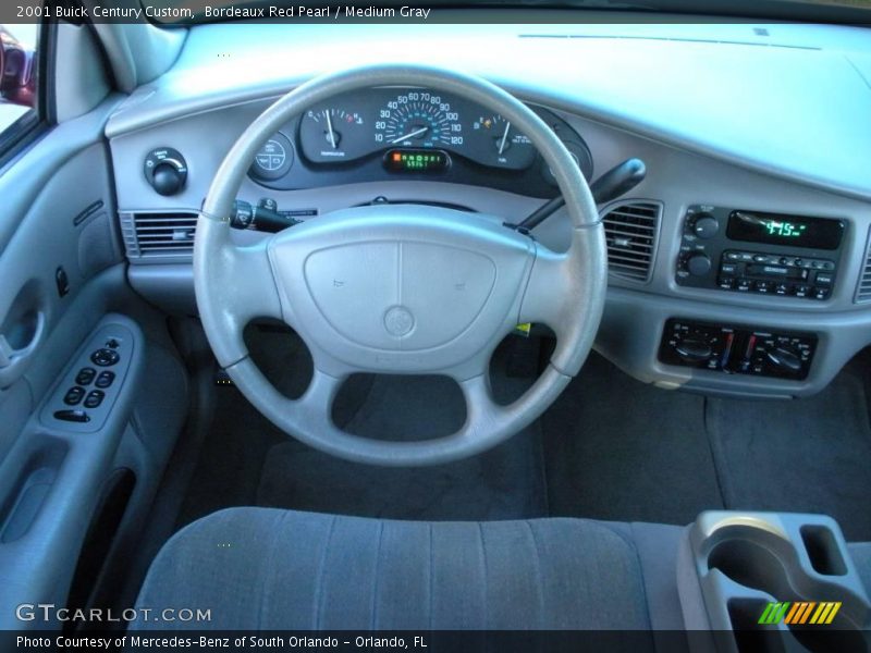 Bordeaux Red Pearl / Medium Gray 2001 Buick Century Custom