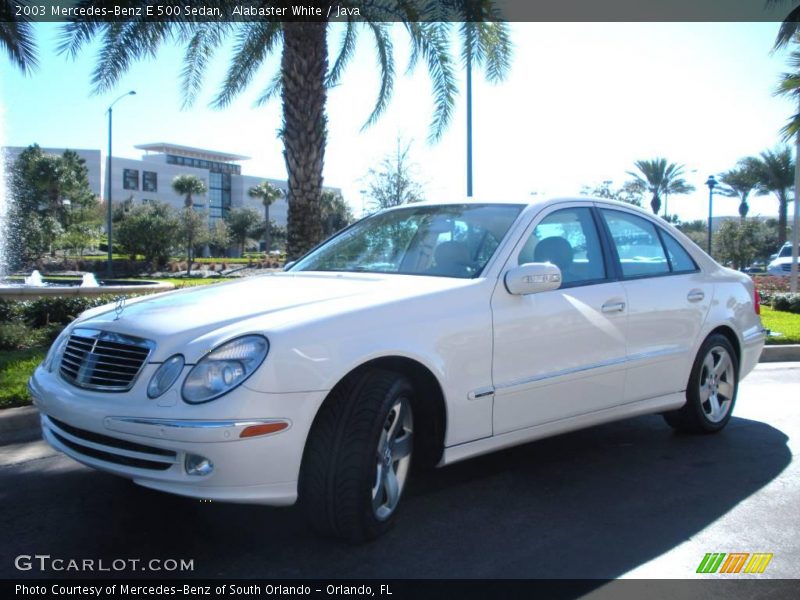 Alabaster White / Java 2003 Mercedes-Benz E 500 Sedan