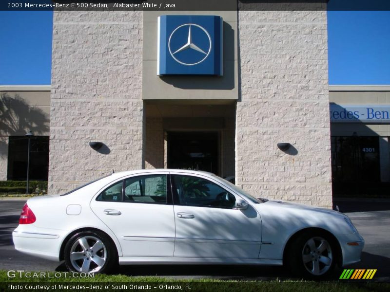 Alabaster White / Java 2003 Mercedes-Benz E 500 Sedan