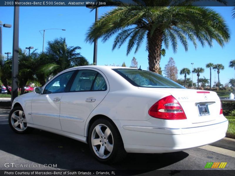 Alabaster White / Java 2003 Mercedes-Benz E 500 Sedan