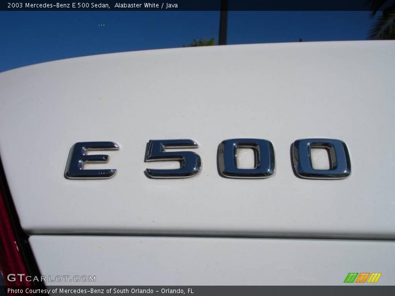 Alabaster White / Java 2003 Mercedes-Benz E 500 Sedan