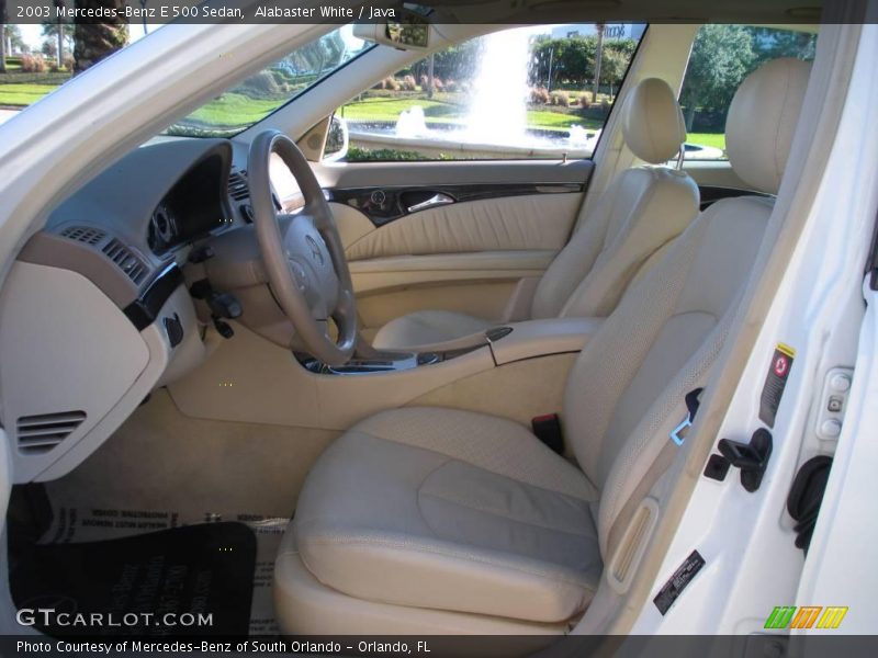Alabaster White / Java 2003 Mercedes-Benz E 500 Sedan