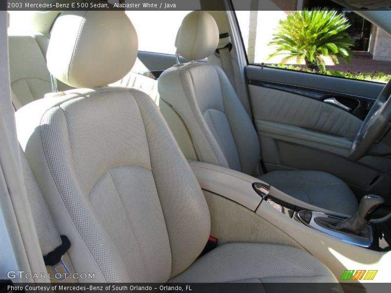 Alabaster White / Java 2003 Mercedes-Benz E 500 Sedan