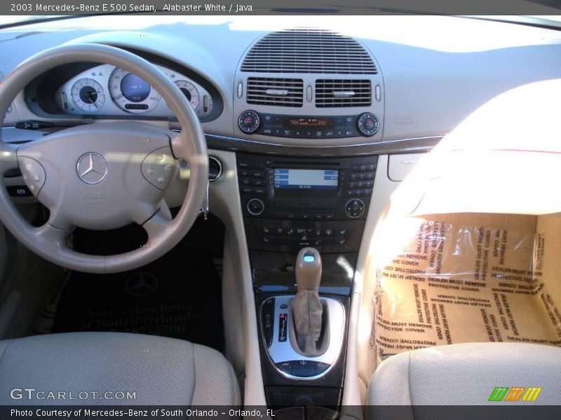 Alabaster White / Java 2003 Mercedes-Benz E 500 Sedan