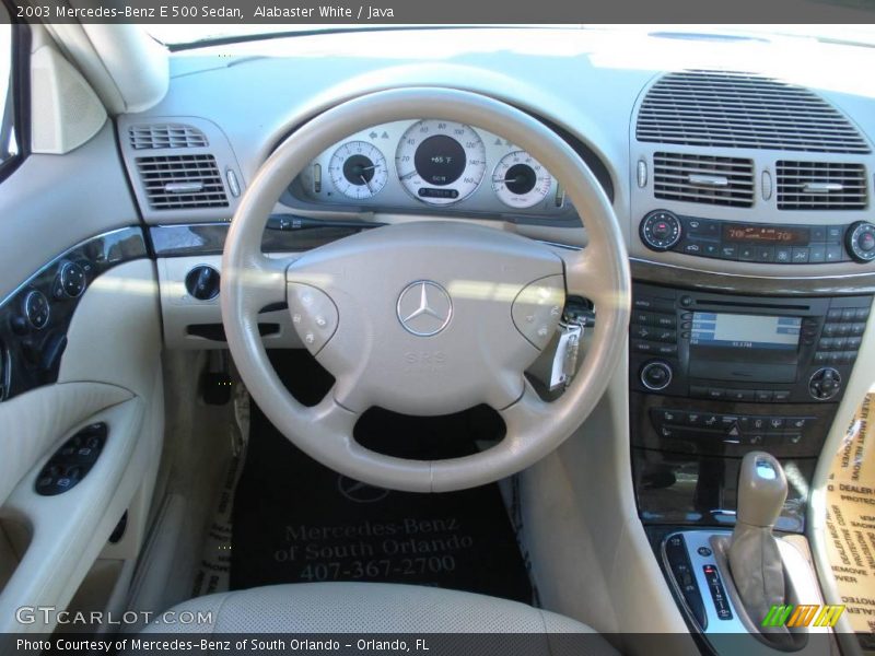 Alabaster White / Java 2003 Mercedes-Benz E 500 Sedan