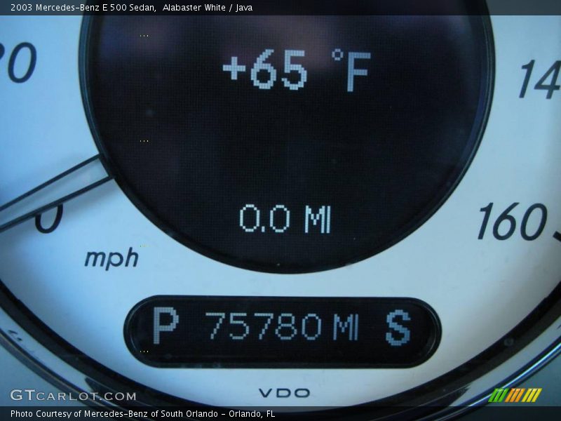 Alabaster White / Java 2003 Mercedes-Benz E 500 Sedan
