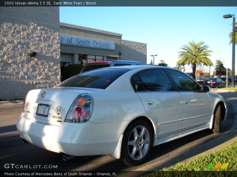 Satin White Pearl / Blond 2003 Nissan Altima 3.5 SE