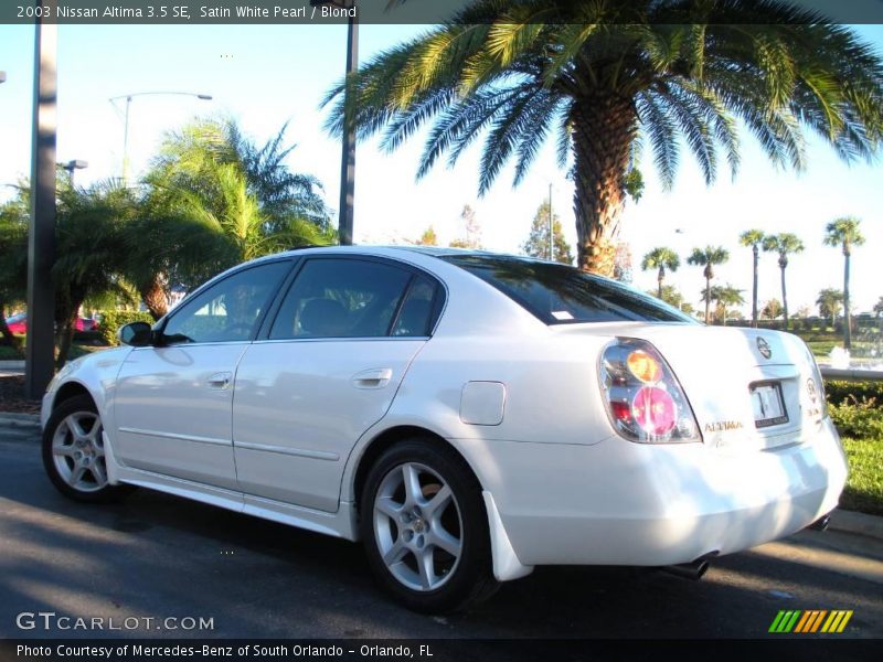 Satin White Pearl / Blond 2003 Nissan Altima 3.5 SE
