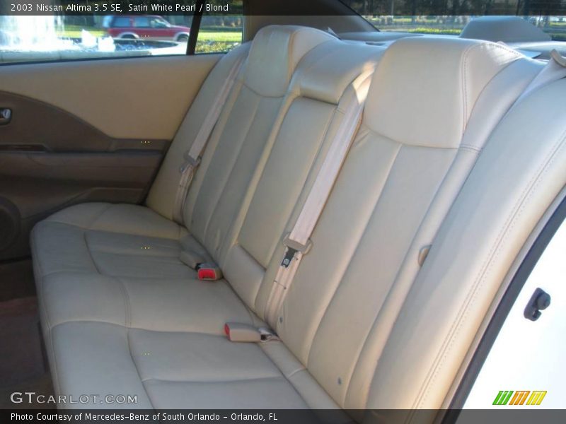 Satin White Pearl / Blond 2003 Nissan Altima 3.5 SE