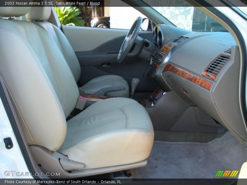 Satin White Pearl / Blond 2003 Nissan Altima 3.5 SE