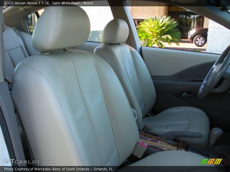 Satin White Pearl / Blond 2003 Nissan Altima 3.5 SE